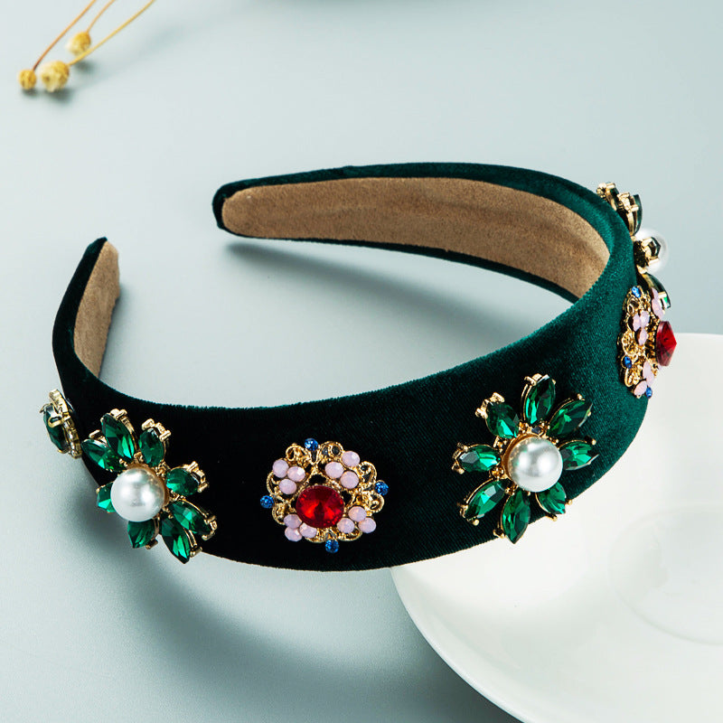 Wholesale Vintage Colored Rhinestone Bit Hoops